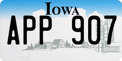 IA license plate APP907