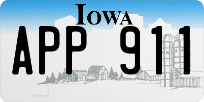 IA license plate APP911
