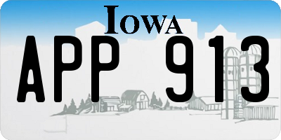 IA license plate APP913