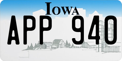 IA license plate APP940