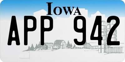 IA license plate APP942