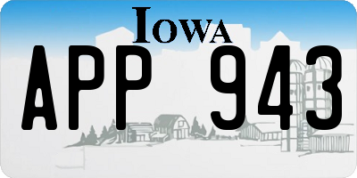 IA license plate APP943