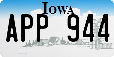 IA license plate APP944