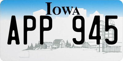 IA license plate APP945