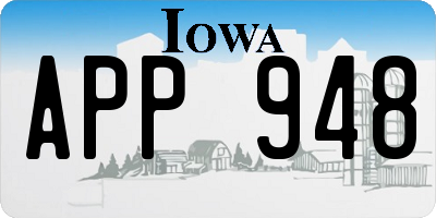 IA license plate APP948