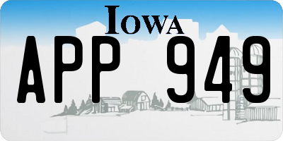 IA license plate APP949