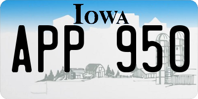 IA license plate APP950