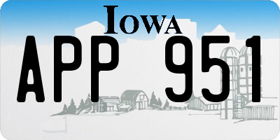 IA license plate APP951