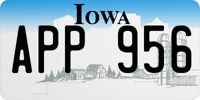 IA license plate APP956