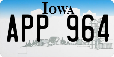 IA license plate APP964