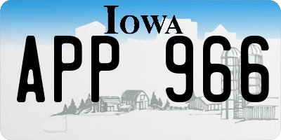 IA license plate APP966