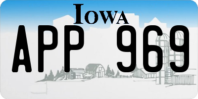 IA license plate APP969