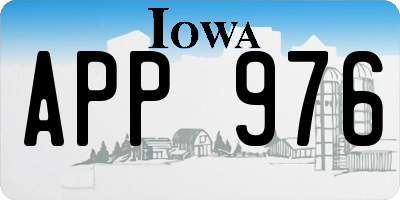 IA license plate APP976