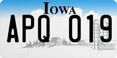 IA license plate APQ019