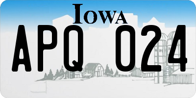IA license plate APQ024