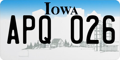 IA license plate APQ026