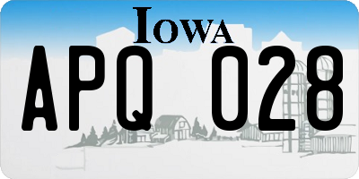 IA license plate APQ028