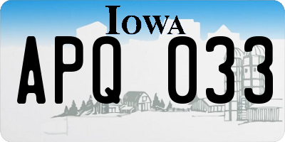 IA license plate APQ033