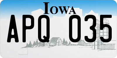 IA license plate APQ035