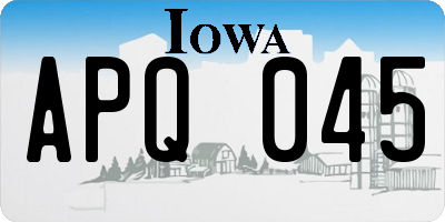 IA license plate APQ045