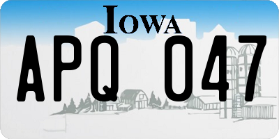 IA license plate APQ047
