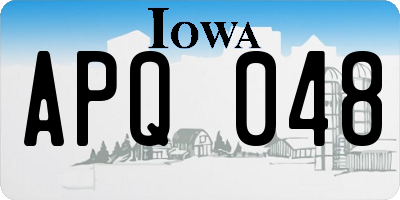 IA license plate APQ048