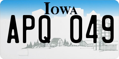IA license plate APQ049