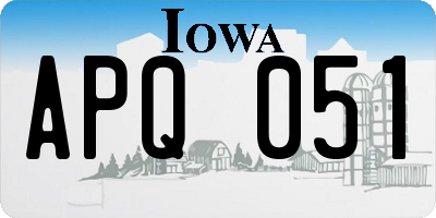 IA license plate APQ051