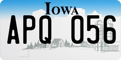 IA license plate APQ056