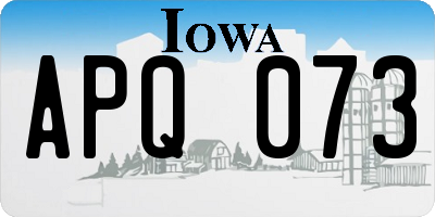 IA license plate APQ073