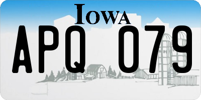 IA license plate APQ079