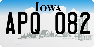 IA license plate APQ082
