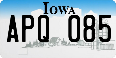 IA license plate APQ085