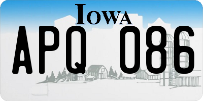 IA license plate APQ086