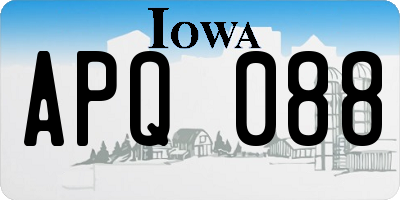 IA license plate APQ088
