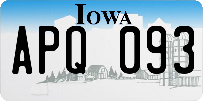 IA license plate APQ093