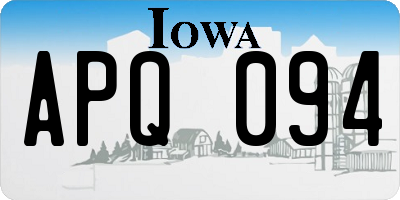 IA license plate APQ094