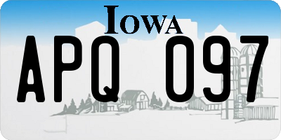 IA license plate APQ097