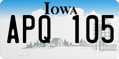 IA license plate APQ105