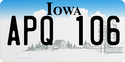 IA license plate APQ106