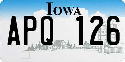 IA license plate APQ126