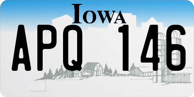 IA license plate APQ146