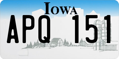 IA license plate APQ151