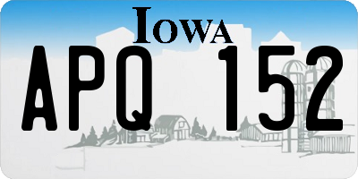 IA license plate APQ152