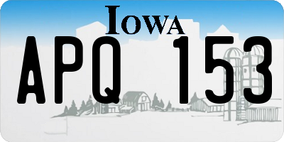IA license plate APQ153