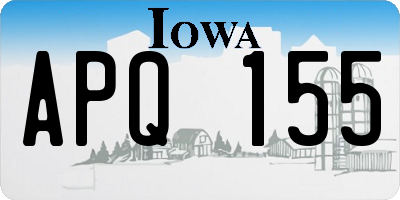 IA license plate APQ155