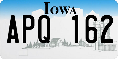 IA license plate APQ162