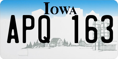 IA license plate APQ163