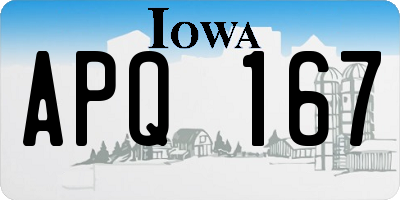 IA license plate APQ167