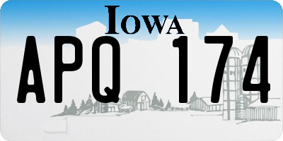 IA license plate APQ174